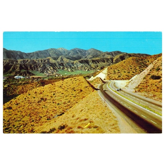 US Highway 66 at El Cajon Pass Postcard - Picture 1 of 4